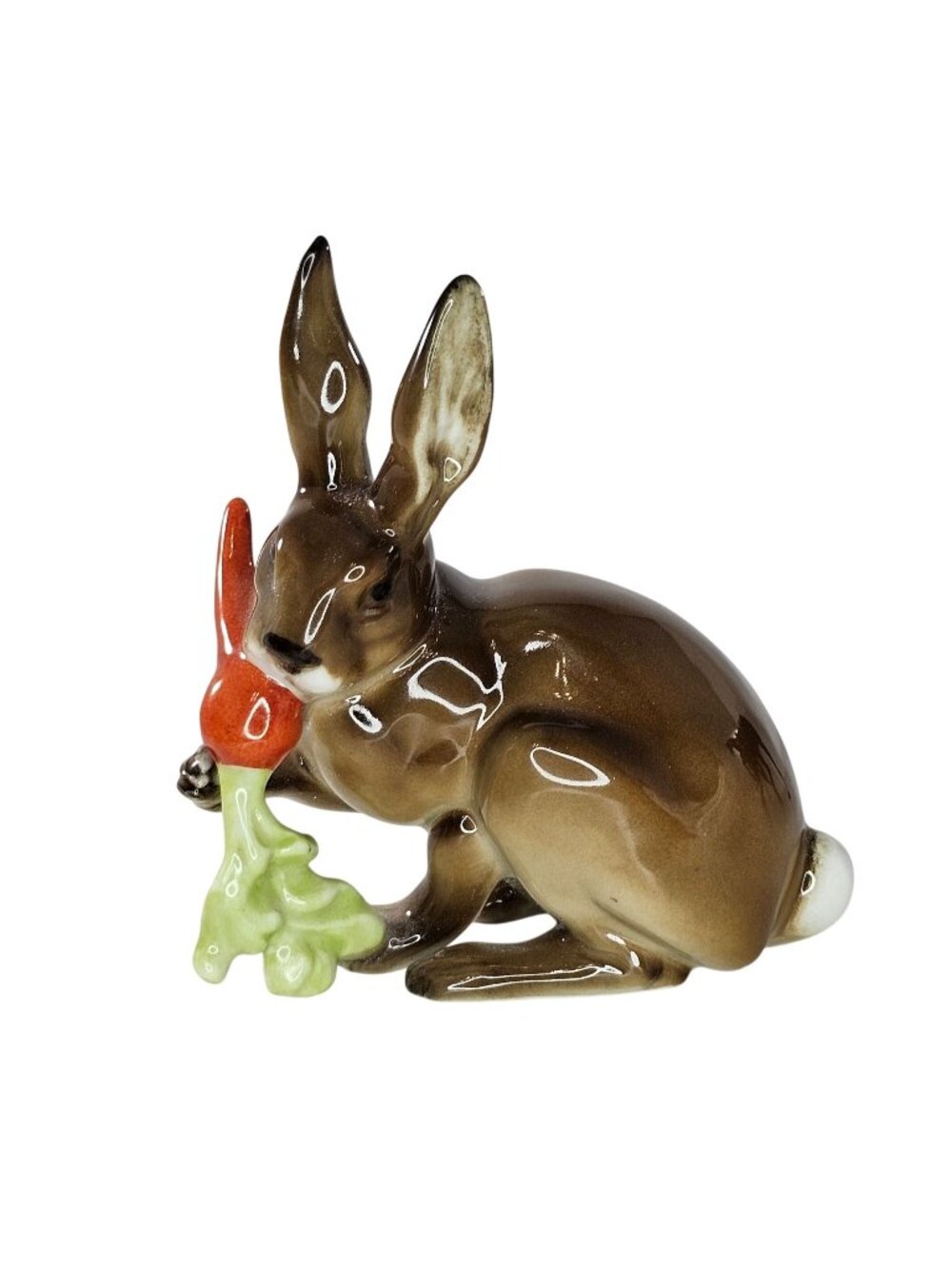 Vintage Hutschenreuther Bunny Rabbit Holding a Carrot #12 Germany Porcelain